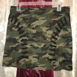 Camo skirt.
